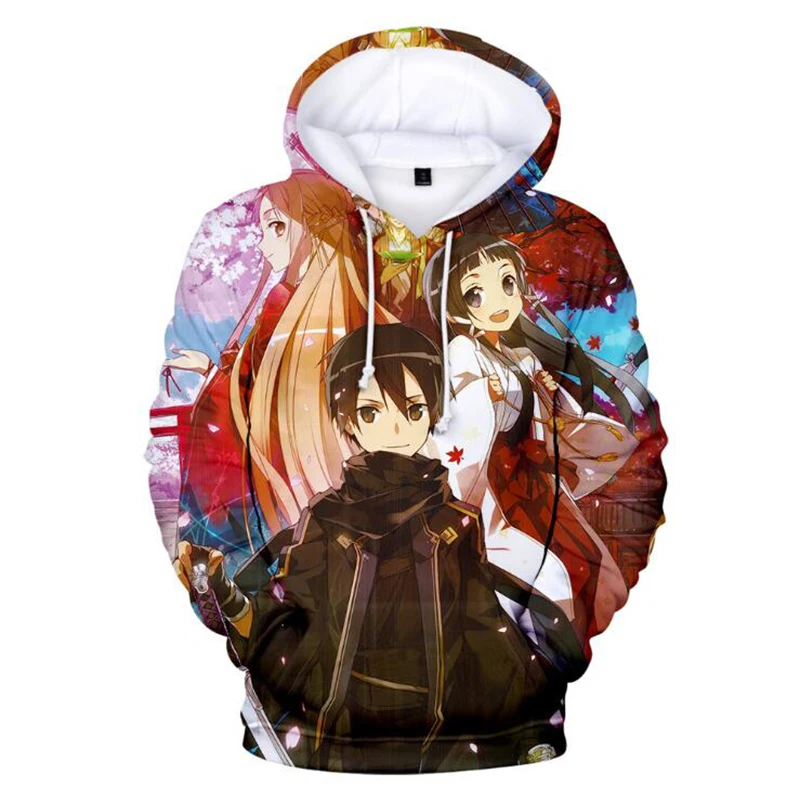 

Anime Sao Hoodie Sword Art Online 3D Printing Hoodie Sweatshirt Men Fashion Hip Hop Hoodie Pullover Harajuku Men's Hoodie Tops