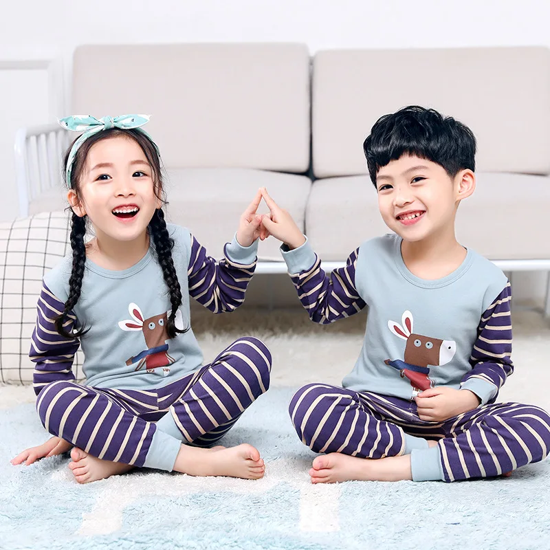 11 Pyjama Enfant Детские рождественские пижамы для мальчиков, пижамы для девочек, пижама с динозавром, комплекты для малышей, Детская Пижама для девочки, одежда для сна для мальчиков - Цвет: 11 Pyjama Enfant