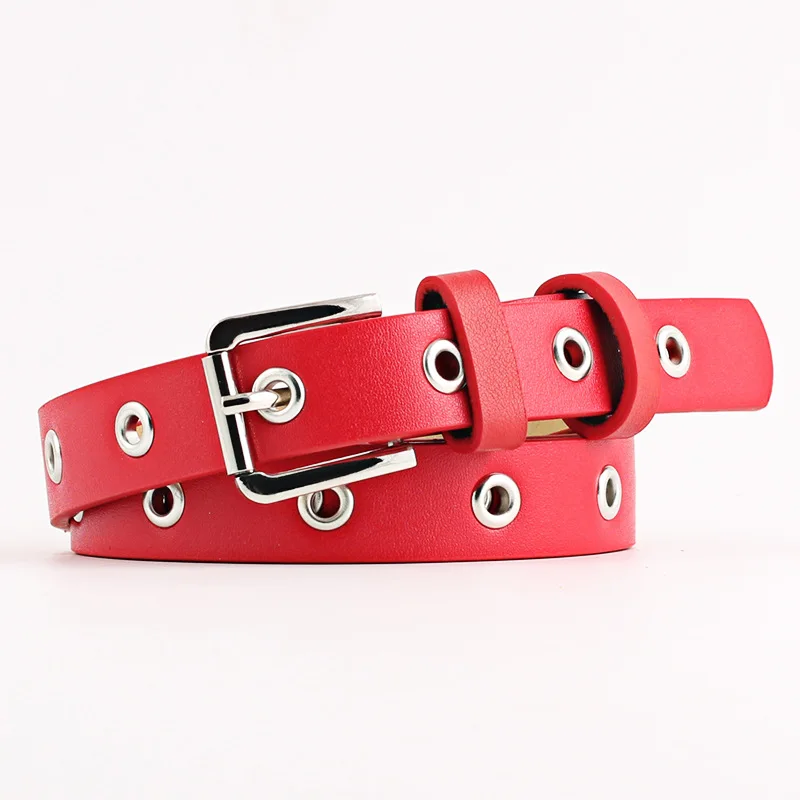 

New Vintage Womens Retro PU Leather Belt Hollow Out Rivets Decorative Wild Pants Waist Strap For Jeans