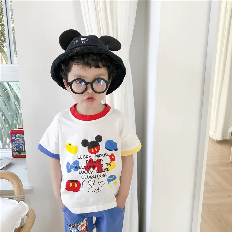 

Boys T-Shirt Short Sleeve Cotton Fashion Mice Coat for Toddler Little Kids