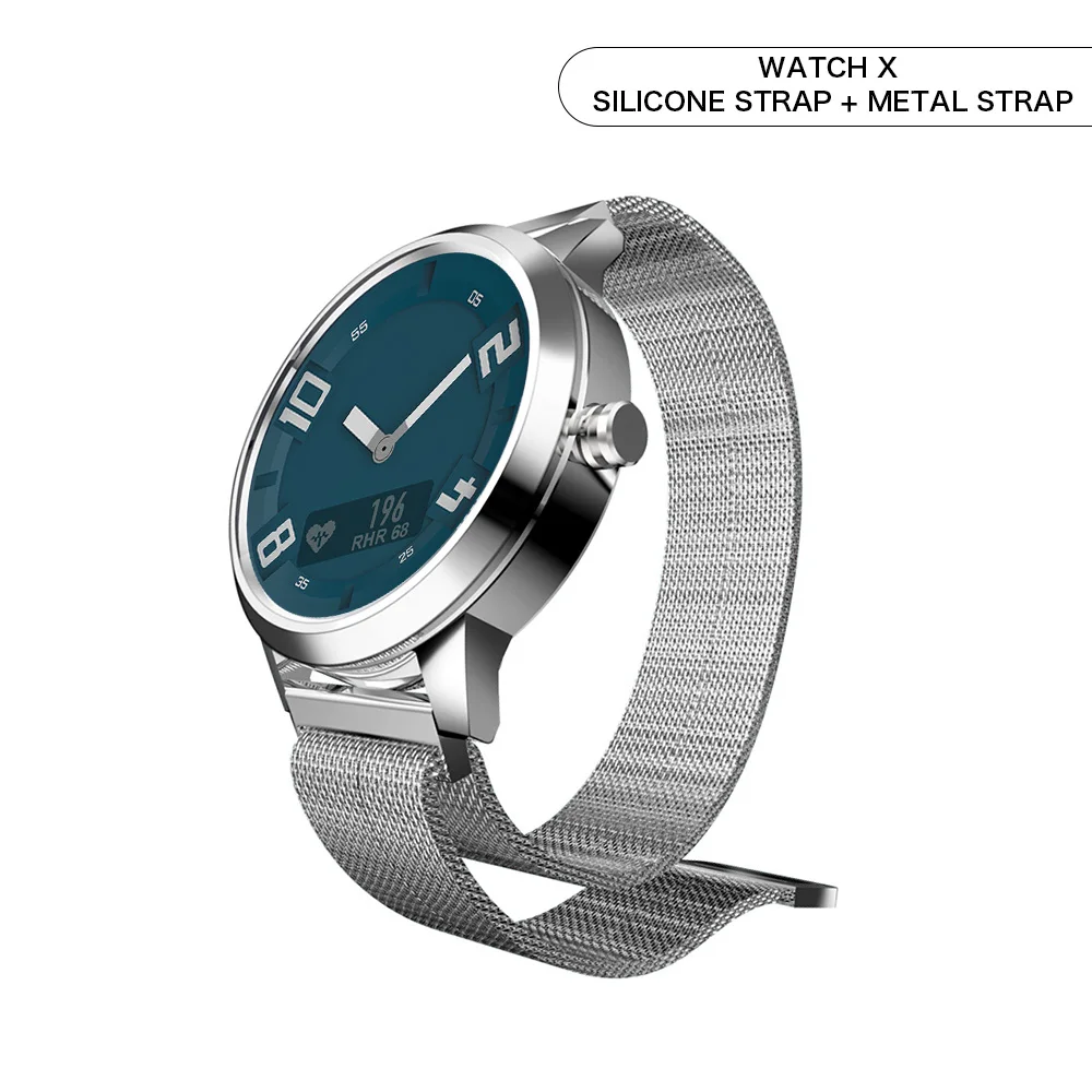 Watch-X-Green-Silver Смарт-часы lenovo, часы с Bluetooth 5,0 OLED сапфировое зеркало, спортивные часы, металлические мужские часы - Цвет: Watch-X-Green-Silver