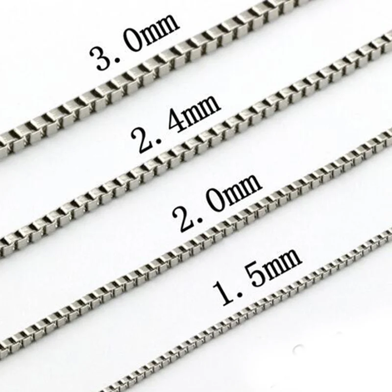 Ожерелье ELSEMODE для мужчин и женщин квадратная цепь из нержавеющей стали золотого