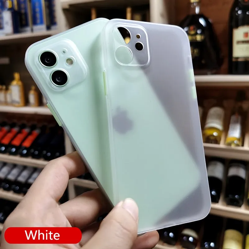 

Ultra Thin Transparent Matte Phone Case For iPhone 12 11 Pro Max 12Mini X XR XS 7 8 Plus SE 2020 Soft Silicon Lens Protect Cover