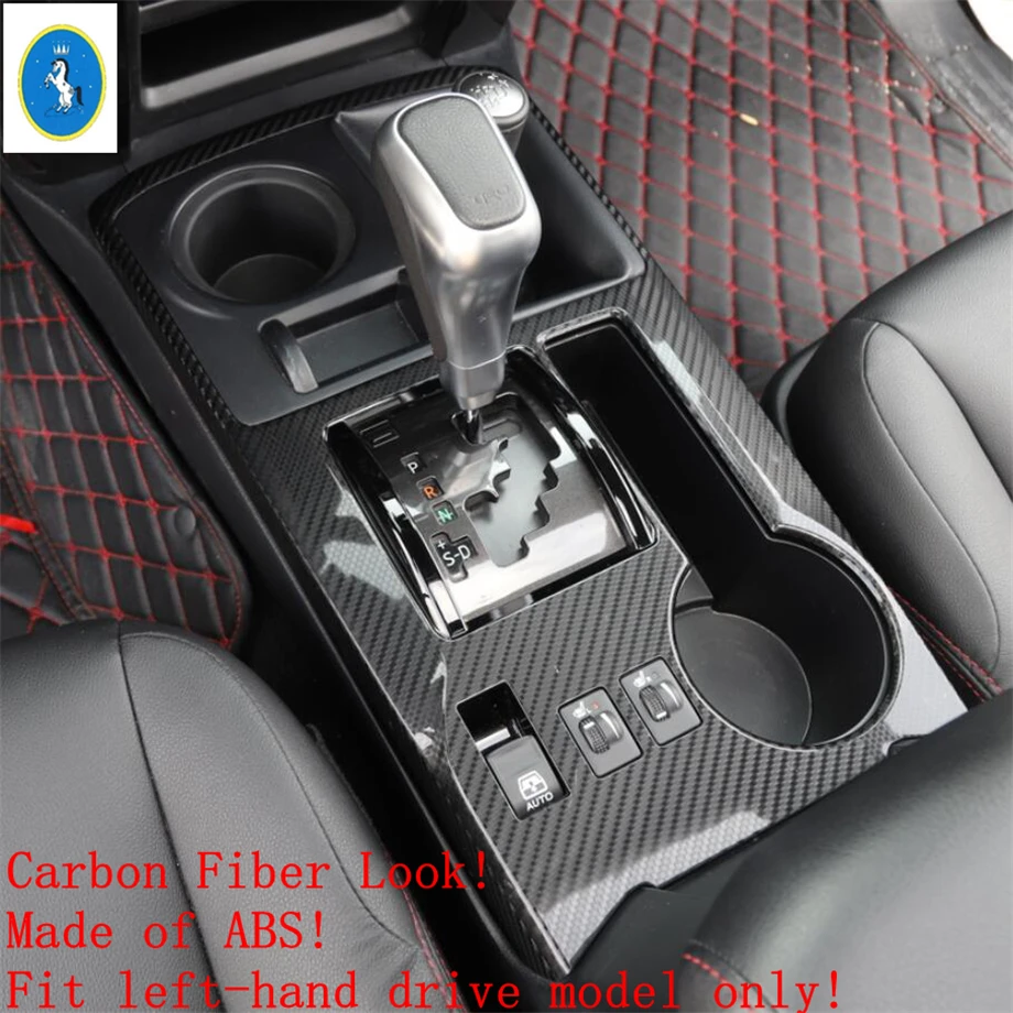 

Yimaautotrims Fit For Toyota 4Runner 2010 - 2019 Center Control Gear Shift Panel Cover Trim Red / Carbon Fiber ABS Accessories