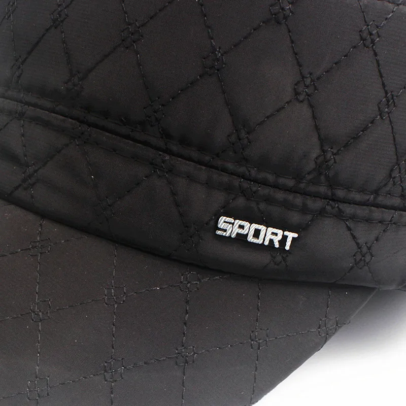 Мужская зимняя бейсболка Xthree хлопковая кепка Кепка с ушками снепбек для мужчин