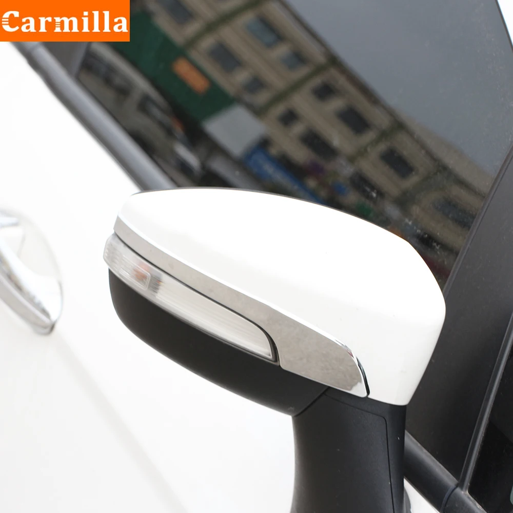 

Carmilla 2Pcs/Set ABS Chrome Car Rearview Mirror Cove Rear View Mirror Trim Sticker for Ford Ecosport 2018 2019 2020 Accessories