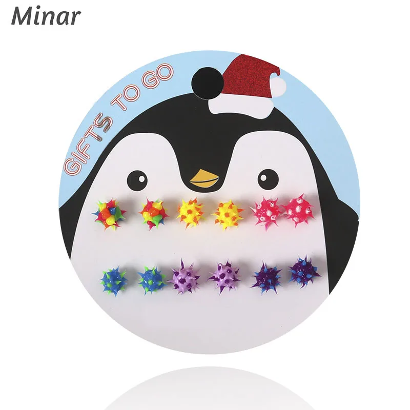 Европейские винтажные маленькие серьги в виде шипованных шариков гвоздики