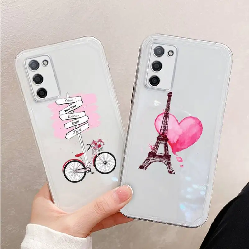 

Eiffel Tower Phone Case Transparent For oppo R17 R15 R11 R9 F11 A32 A39 K7 K5 S X PRO PLUS moible bag