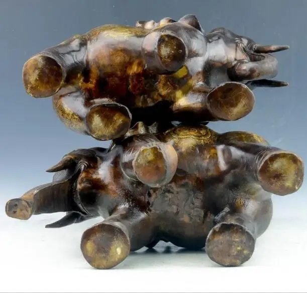 1028--Pure copper archaize elephant pattern flower body statue decoration decorating furnishingS | Дом и сад
