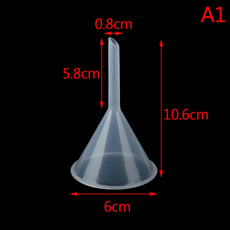 

60mm Mouth Dia Plastic Laboratory Clear White Plastic Filter Funnel