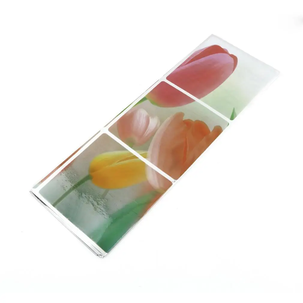 Цветочный узор Алюминиевая Фольга Наклейка маслостойкая кухонная настенная