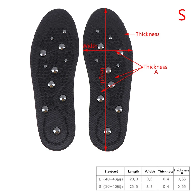 Магнитный Массажер для терапии ног 1 пара стельки похудения память хлопок мужчин