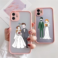 wedding dress ceremony phone cases for iphone 13 12 mini 11 pro max x xr xs max 6s 7 8 plus se 2020 hardtransparent back covers