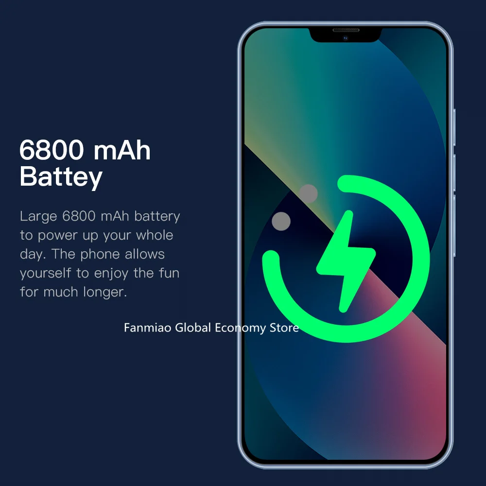 Tel&eacute;fono M&oacute;vil I13 versi&oacute;n Global IP13 Pro, 12GB, 512GB, Deca, 6800mah, 6,7 pulgadas, HDAndroid, pantalla grande-4