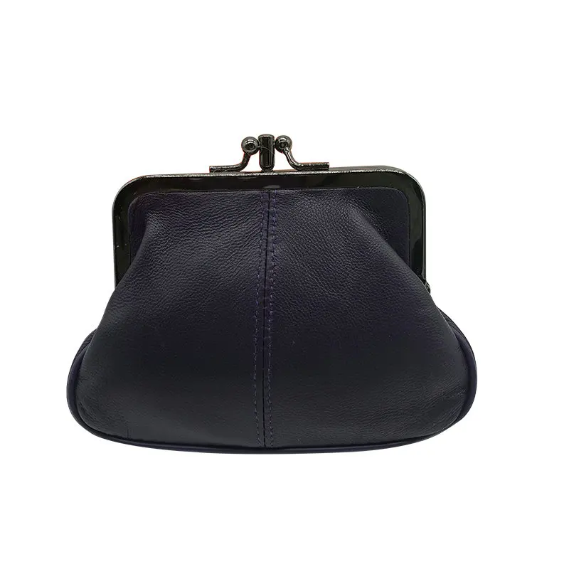 707purple NICOLE& CO, кошелек для монет из натуральной кожи, Женский кошелек из овечьей кожи, кошелек с металлическим замком, держатель для карт, кошелек на молнии, маленькая сумка - Цвет: 707purple