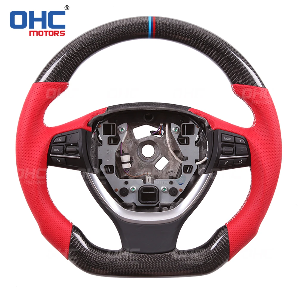 

100% натуральное углеродное волокно рулевое колесо, совместимое с F01 F10 7 серии 5