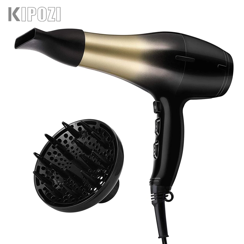 

KIPOZI 1875W Professional Hair Dryer Negative Ionic Blow Dryer Fast Dry Salon Grade Powerful Hairdryer Hair Care Accessories