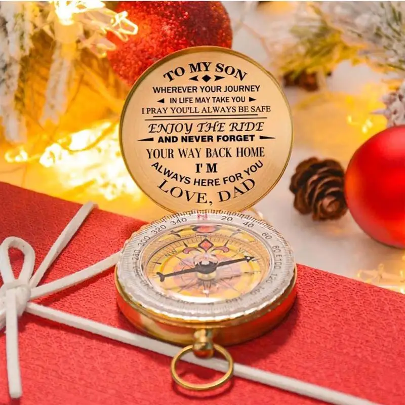 Светящийся компас папа сыну наслаждайтесь поездкой подарок для кемпинга