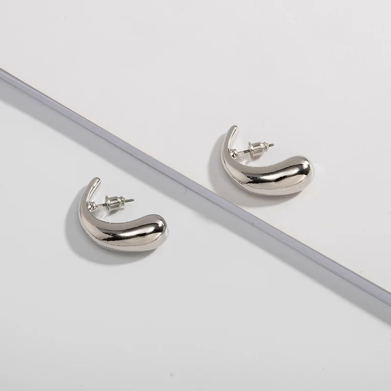 

1 пара новейших серег Han Edition, женские модные сережки в форме Луны, Золотые сережки