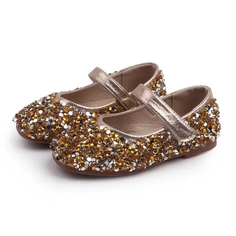 Gold girls sandals Летние Осенние сандалии для девочек; нескользящие сандалии из натуральной кожи; удобные сандалии для маленьких девочек из мягкой кожи; женская обувь; 35A13 - Цвет: Gold girls sandals