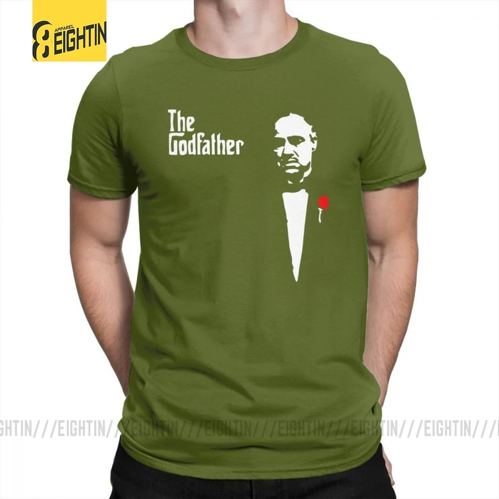Gomorra godorra Godfather футболки с круглым вырезом мужские хлопковые футболки повседневные с коротким рукавом популярного размера плюс дышащие - Цвет: Армейский зеленый