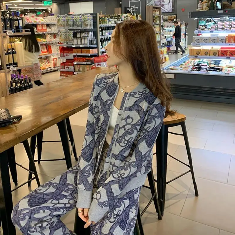 

Wei Yi Suit Women's 2021 Autumn Dress New Fashion Sports Leisure Fashion Age Reduction Two-Piece Set