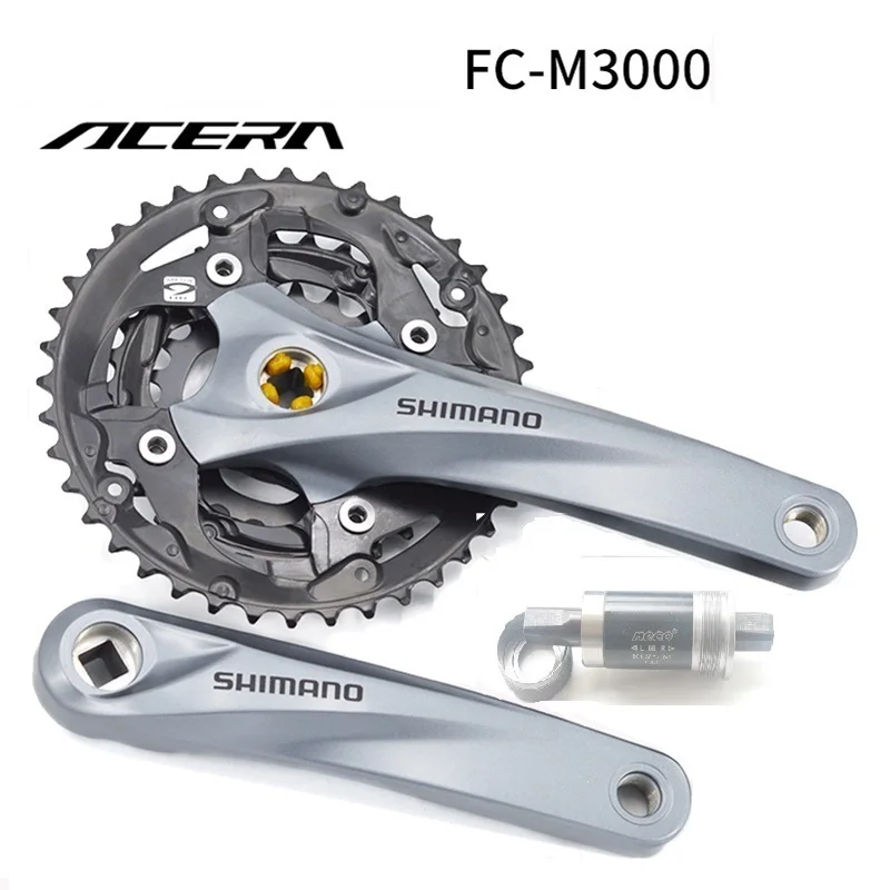 

Shimano ACERA FC M3000 Mountain Bike Crankset Sprocket BB 3X9 Speed Chainwheel 40 30 22T Triple Square Type BB