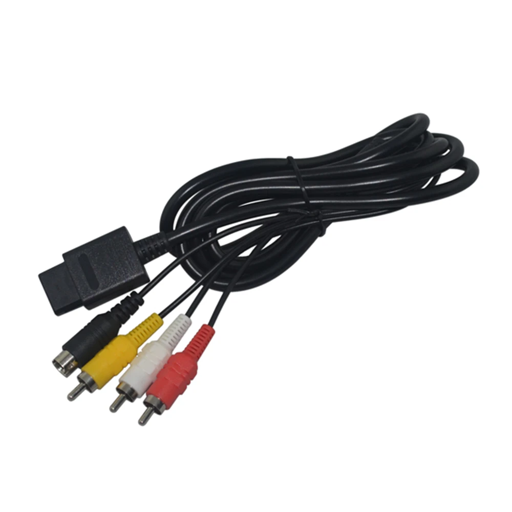 Универсальный аудиокабель 1 8 м 3RCA/2 RCA S Video AV супер для Nintendo Gamecube N GC SNES N64|Запасные