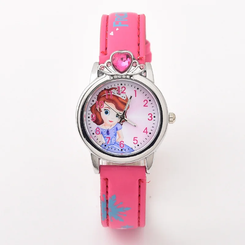 Бронза Reloj Infantil женские студенческие Детские часы принцесса алмаз детские часы Человек-паук Женские кварцевые наручные часы девочка мальчик часы - Цвет: Бронза