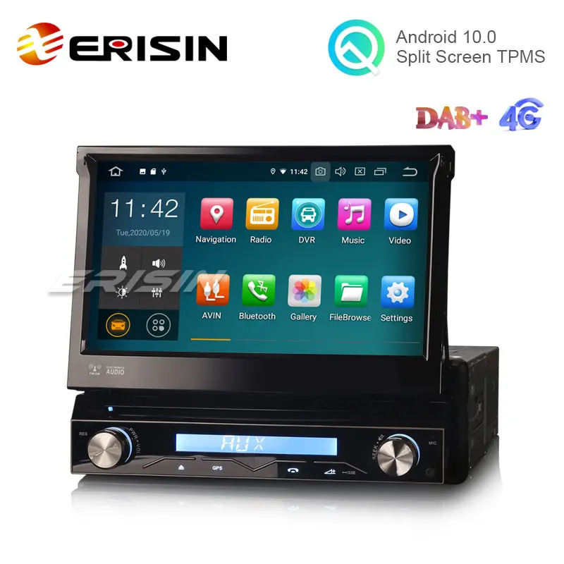 Erisin ES5188U 7 &quotAndroid 10 0 автомобильный стерео DVD GPS WiFi TPMS DVR DTV BT OBD2 DAB + CarPlay 4G | Автомобили