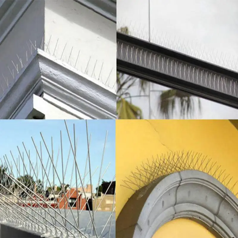 

25cm Stainless Steel Bird Repellent Spikes Eco-friendly Anti Pigeon Nail Bird Deterrent Tool For Owl Small Birds Fence