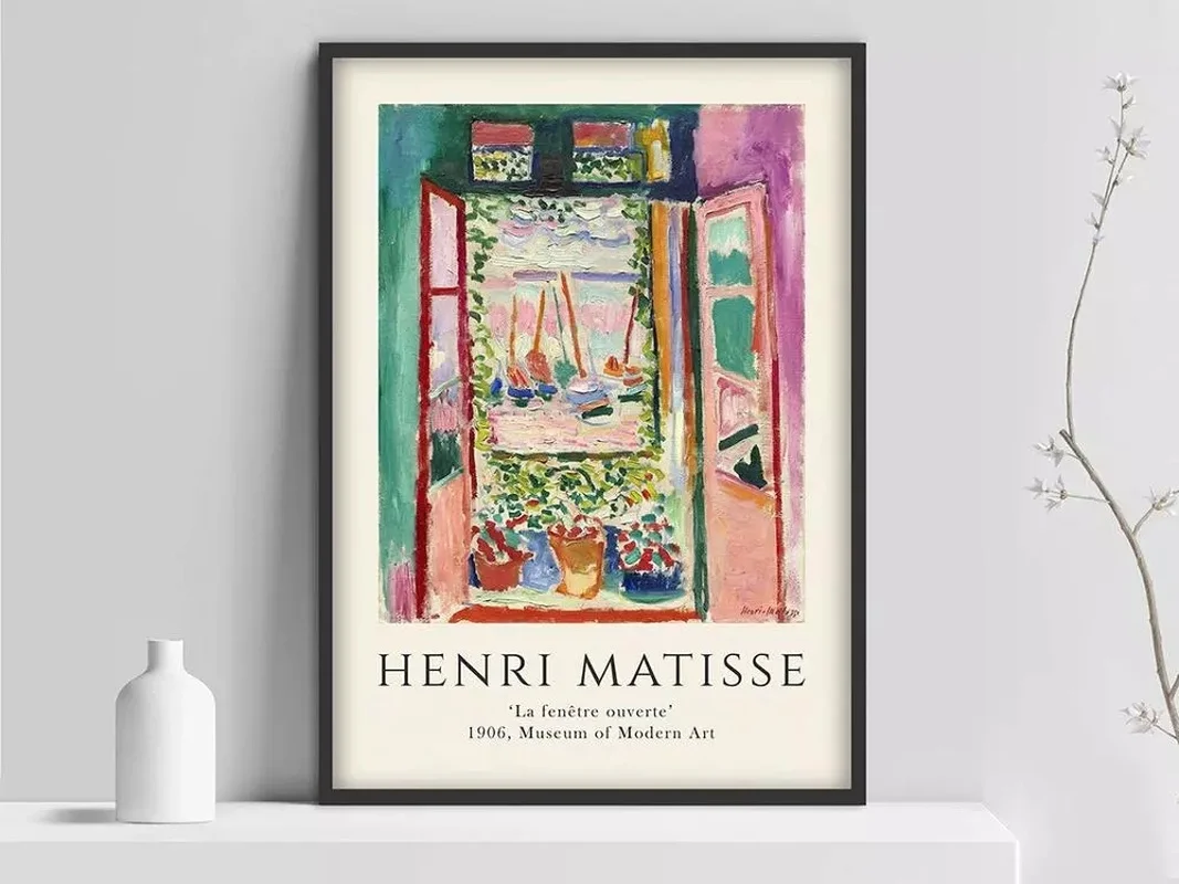 

Henri Matisse The open window Poster, Matisse Art Print, Matisse Art Exhibition poster, Matisse Fishbowl Poster, Henri Matisse