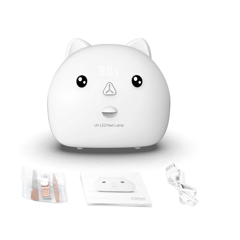

UV LED Nail Lamp Sunscreen Black USB Recharge Cartoon Cute Nail Polish Dryer Machine 30s/60s/90s Auto Sensor Nail Manicure Tool