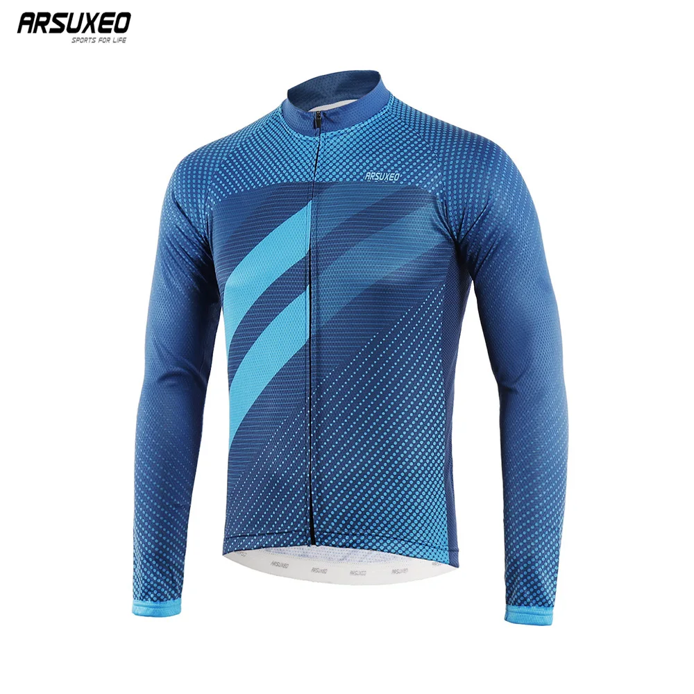 ARSUXEO мужские велосипедные майки топы рубашки с длинным рукавом для горных