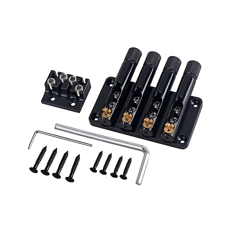 

Headless Bridge 4 String Tremolo Bridge for Bass Guitar Electric Guitar Bridge Kit Guitar Replacement Parts