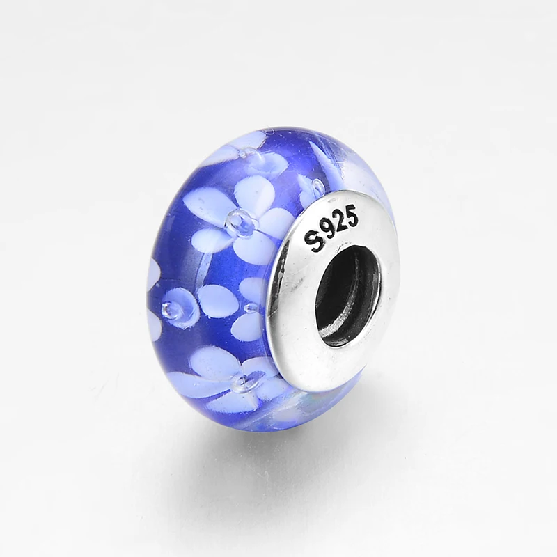 Белые элегантные бусины из муранского стекла Жасмин подходят для оригинальных