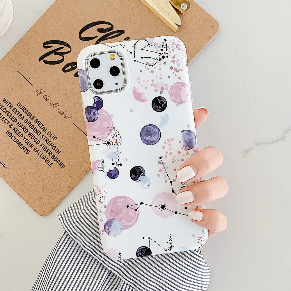 Чехол LOVECOM в стиле ретро с планетами и звездами для iPhone 11 12 Pro Max Mini XR XS 7 8 Plus X