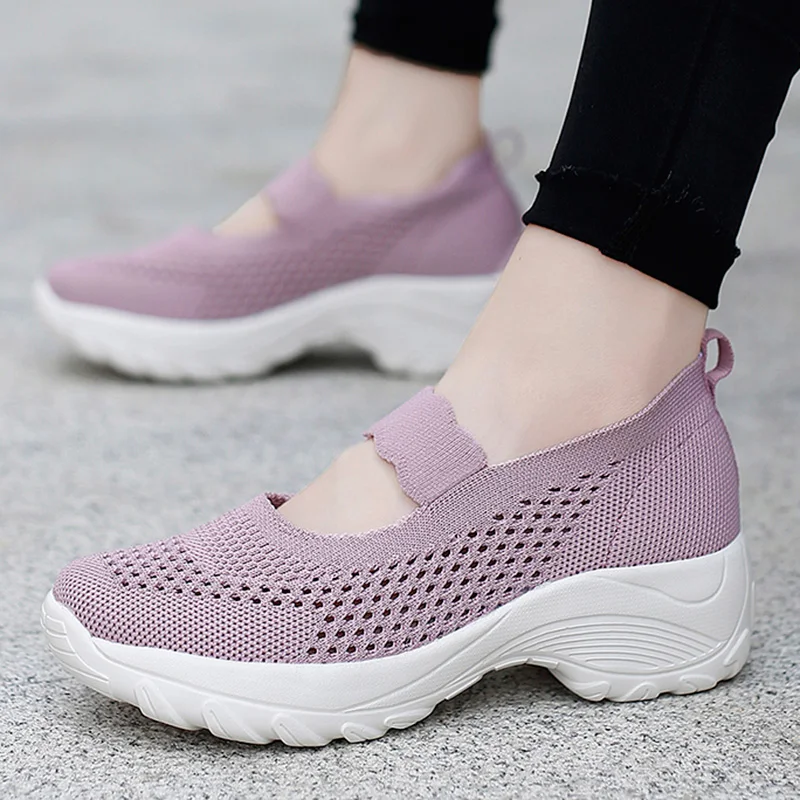 Женская обувь модная увеличивающая рост дышащая для отдыха женские дышащие