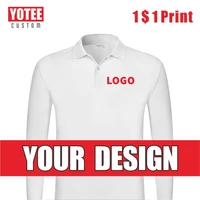 yotee2020 new cheap long sleeve polo personal group custom embroidery polo long sleeve