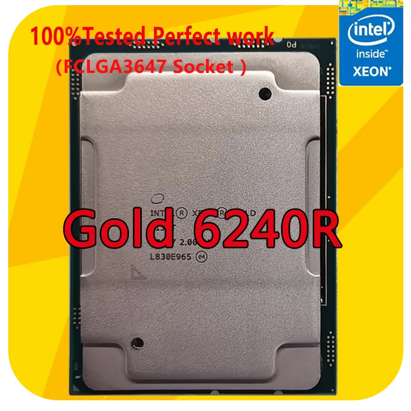 

Intel Xeon Gold 6240R 2.4GHZ 24-Cores 48-Thread 35.75MB Smart Cache CPU Processor 165W LGA3647 For Server Motherboard