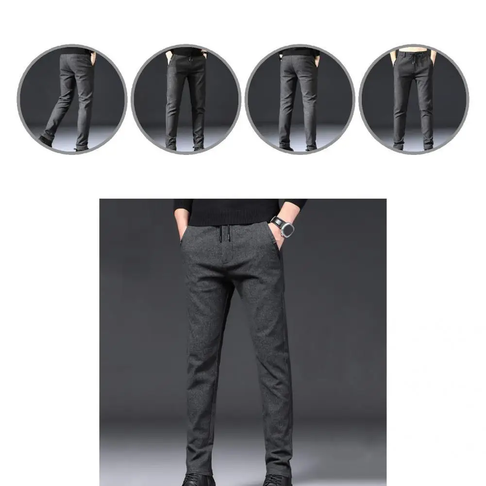 

Не скатывающиеся стильные кожаные весенние брюки, подходящие ко всему мужские брюки, плотные для повседневной носки