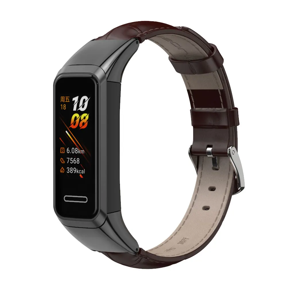 

For Huawei Band 4 Strap Genuine Leather Slub Strap For Huawei Band 5i Genuine Leather Slub Strap Replacement Accessories