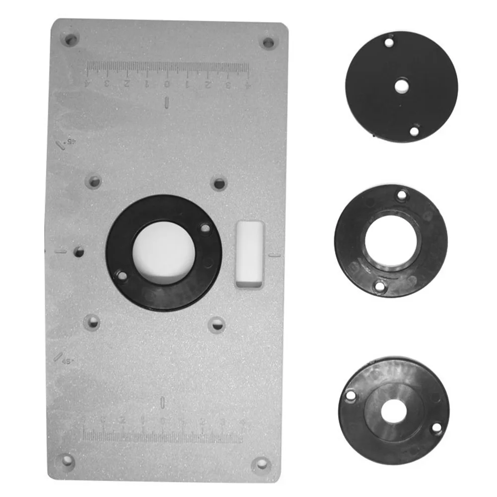 

Screws Tool Rustproof Accessories Woodworking Benches With Rings Practical Durable Insert Aluminum Router Table Plate