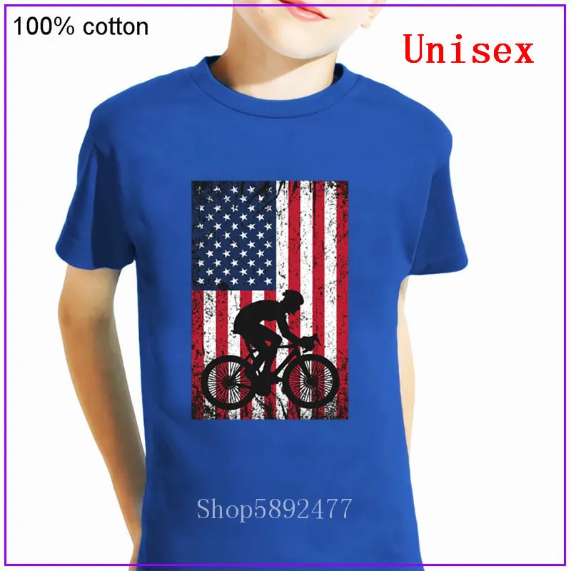 Одежда для мальчиков и девочек патриотическая футболка с американским флагом 4