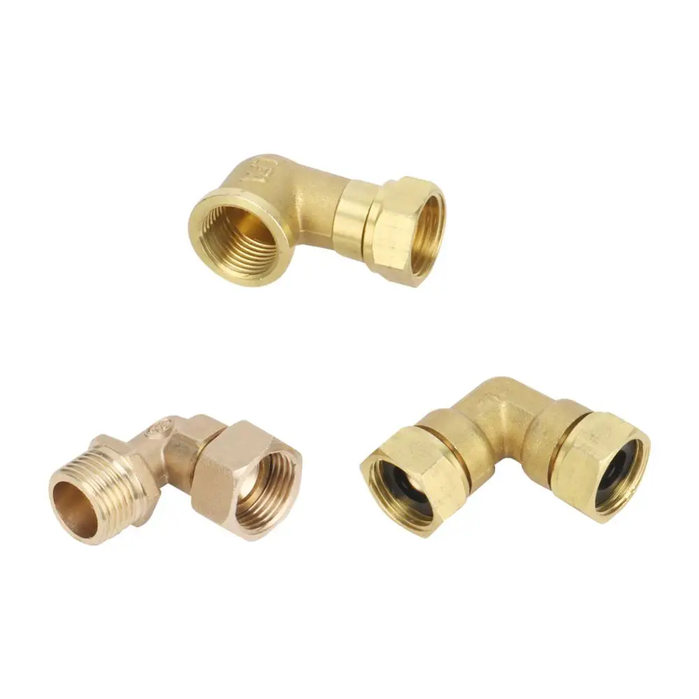 

Brass Elbow G1/2 Junction Union Joint Coupling 1/2" Male/Female Connector Plumbing Pipe Fittings Copper Connection Adapters