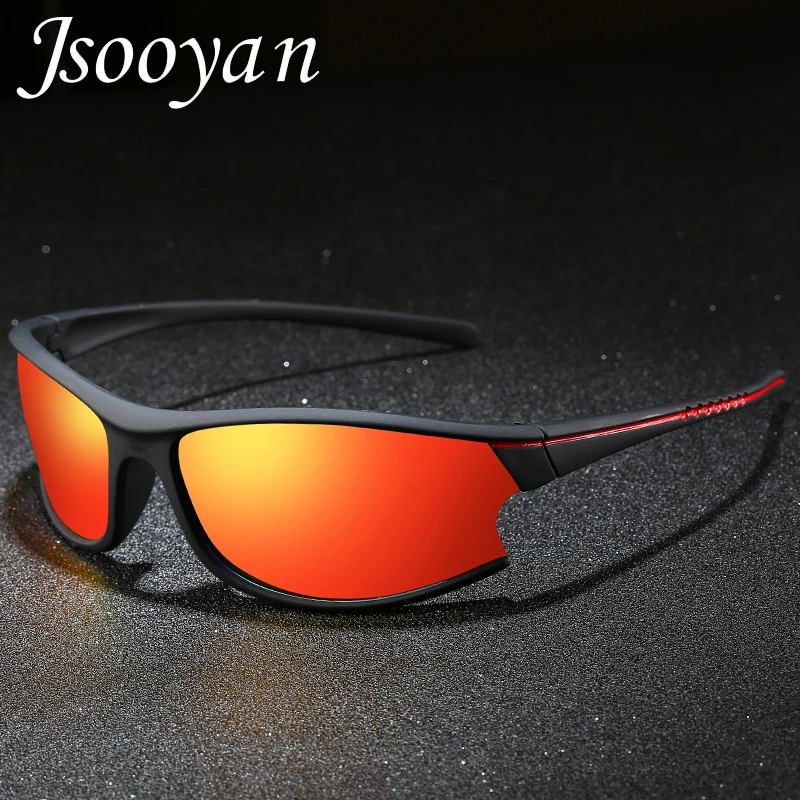 

Jsooyan, 2020 тренд, спортивные солнцезащитные очки поляризационные, очки мужские женские солнечные для вождения, рыбалки, UV400, брендовые очки, ви...