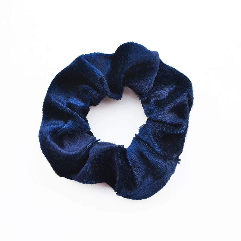 Dark Blue Женское однотонное бархатное резинка для волос резинки головные уборы для девочки Женская прическа крепление - Цвет: Dark Blue