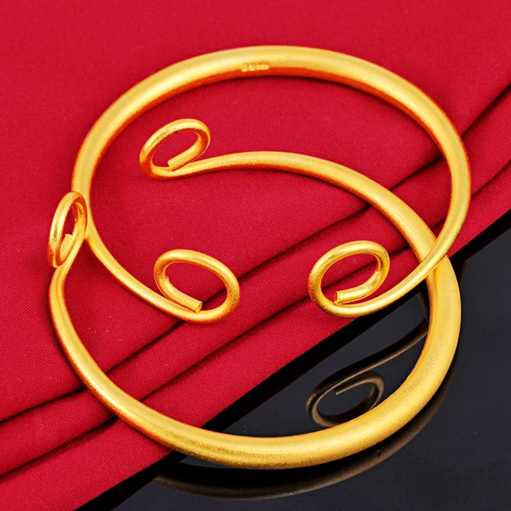 2 шт. Гладкий Простой стиль Женский Мужской Браслет-манжета пара ювелирных