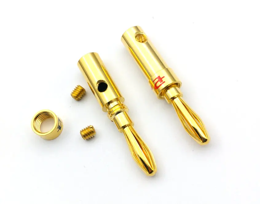 20 шт. латунь 4 мм разъем типа &quotбанан&quot позолоченный динамик DIY аудио |