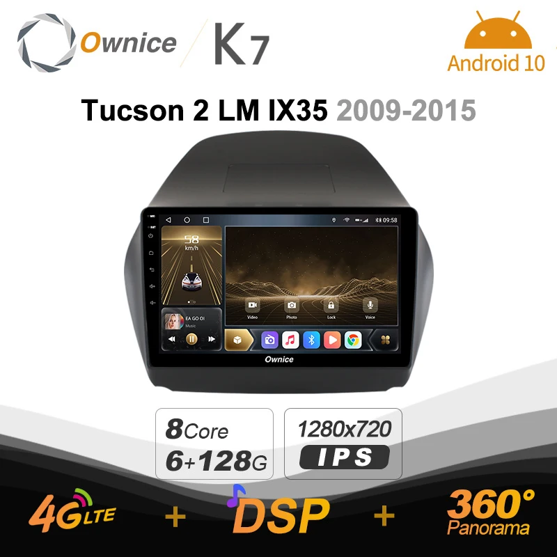 Автомагнитола Ownice K7 2DIN Android 10 0 Автомобильный мультимедийный видеоплеер для Hyundai